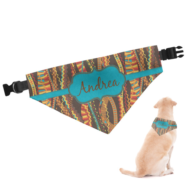 Custom Tribal Ribbons Dog Bandana - Medium (Personalized)