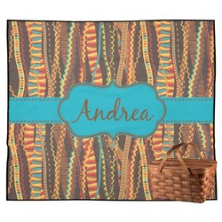 Tribal Ribbons Outdoor Picnic Blanket (Personalized)