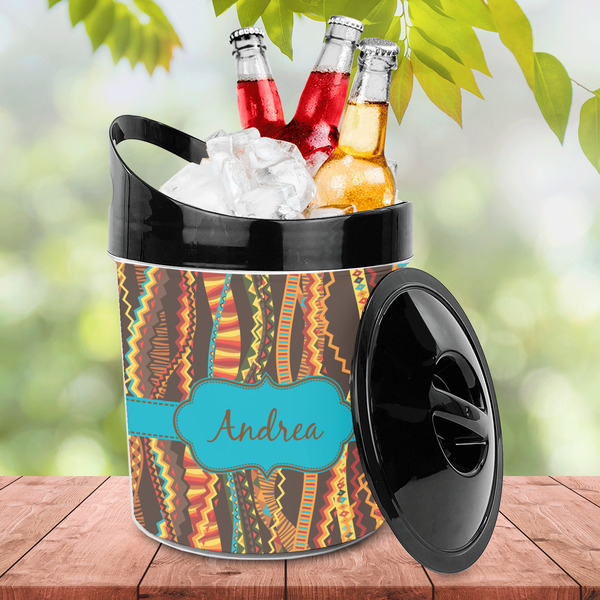 Tribal Ribbons Plastic Ice Bucket - LIFESTYLE