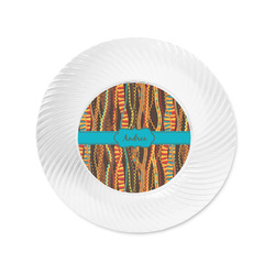 Tribal Ribbons Plastic Party Appetizer & Dessert Plates - 6" (Personalized)