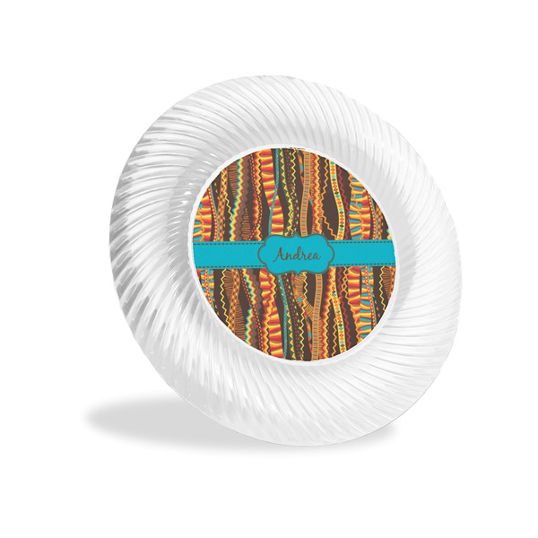 Custom Tribal Ribbons Plastic Party Appetizer & Dessert Plates - 6" (Personalized)