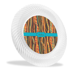 Tribal Ribbons Plastic Party Dinner Plates - 10" (Personalized)