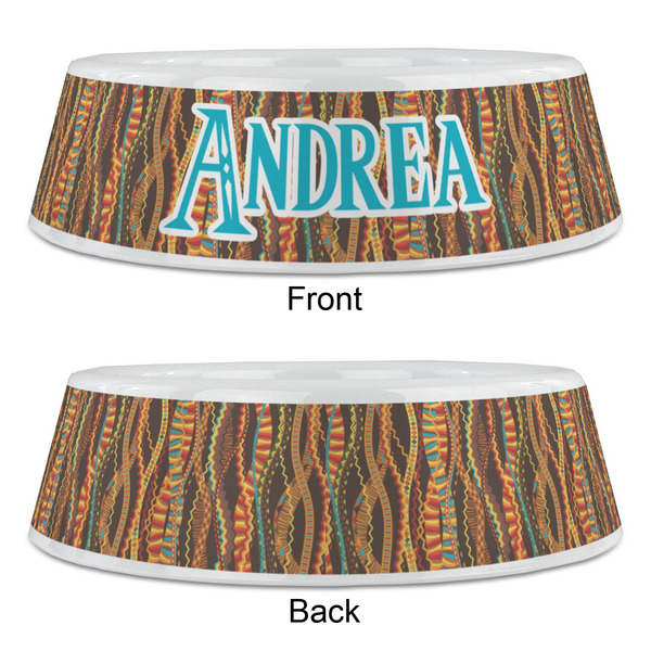 Tribal Ribbons Plastic Pet Bowls - Large - APPROVAL