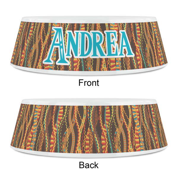 Tribal Ribbons Plastic Pet Bowls - Small - APPROVAL