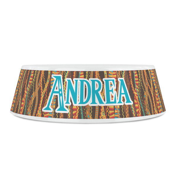 Tribal Ribbons Plastic Pet Bowls - Small - FRONT