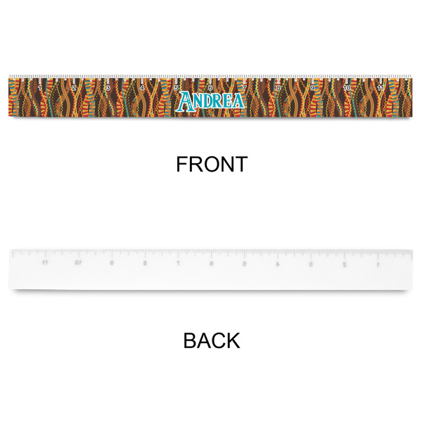 Tribal Ribbons Plastic Ruler - 12" - APPROVAL