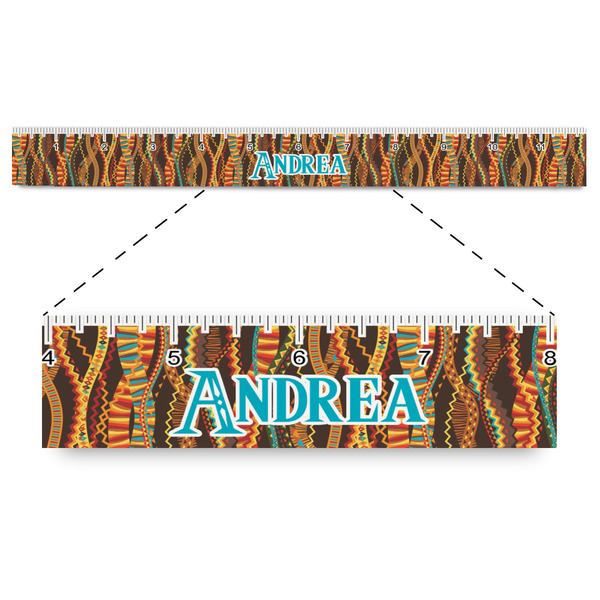 Custom Tribal Ribbons Plastic Ruler - 12" (Personalized)