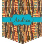 Tribal Ribbons Iron On Faux Pocket (Personalized)