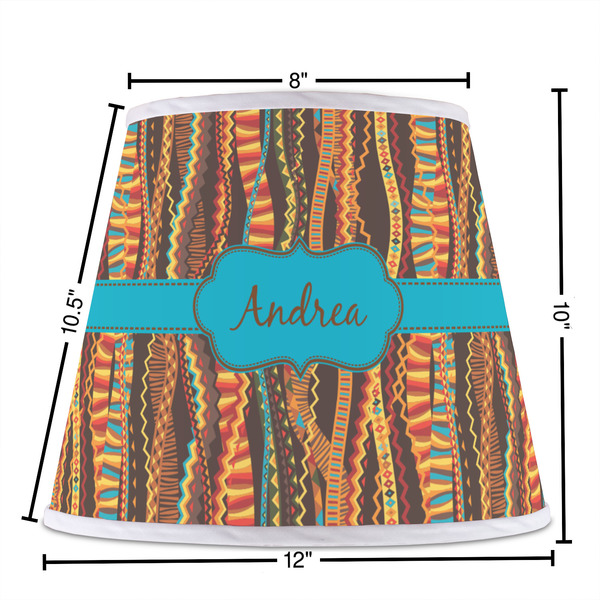 Tribal Ribbons Poly Film Empire Lampshade - Dimensions
