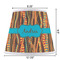 Tribal Ribbons Poly Film Empire Lampshade - Dimensions