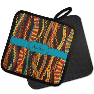 Tribal Ribbons Pot Holder w/ Name or Text