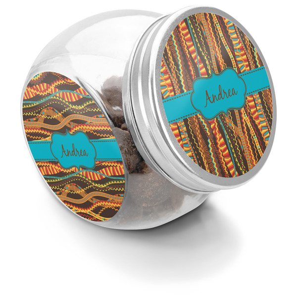 Custom Tribal Ribbons Puppy Treat Jar (Personalized)
