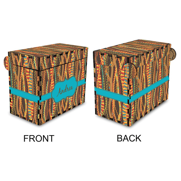 Tribal Ribbons Recipe Box - Full Color - Approval