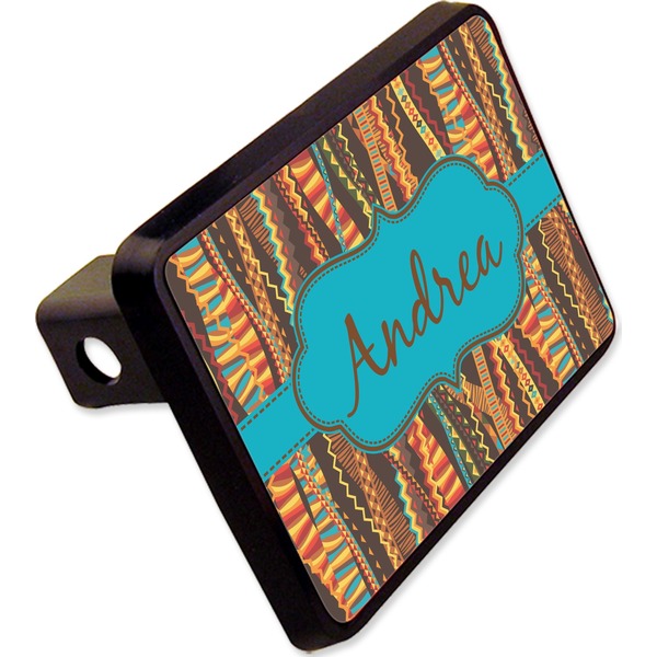 Custom Tribal Ribbons Rectangular Trailer Hitch Cover - 2" (Personalized)