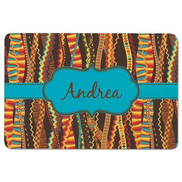 Tribal Ribbons Rectangular Fridge Magnet - FRONT