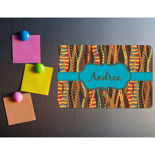 Tribal Ribbons Rectangular Fridge Magnet - LIFESTYLE