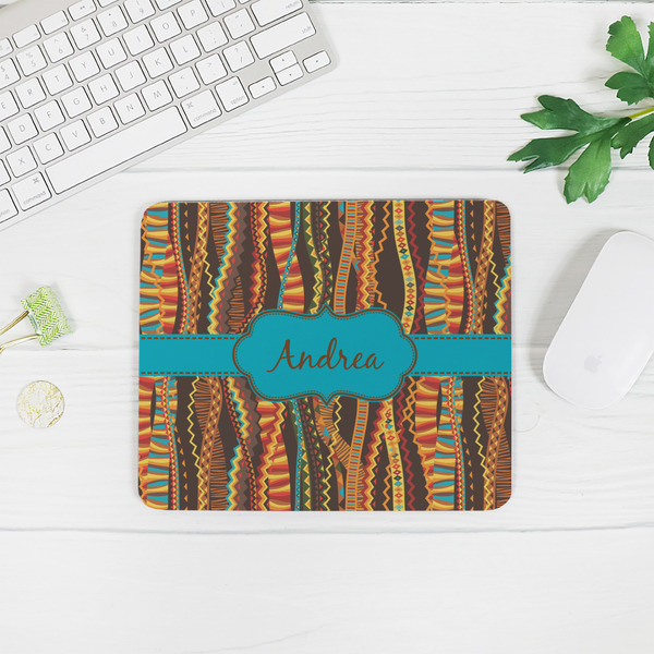 Tribal Ribbons Rectangular Mouse Pad - LIFESTYLE 2