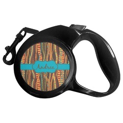 Tribal Ribbons Retractable Dog Leash - Small (Personalized)