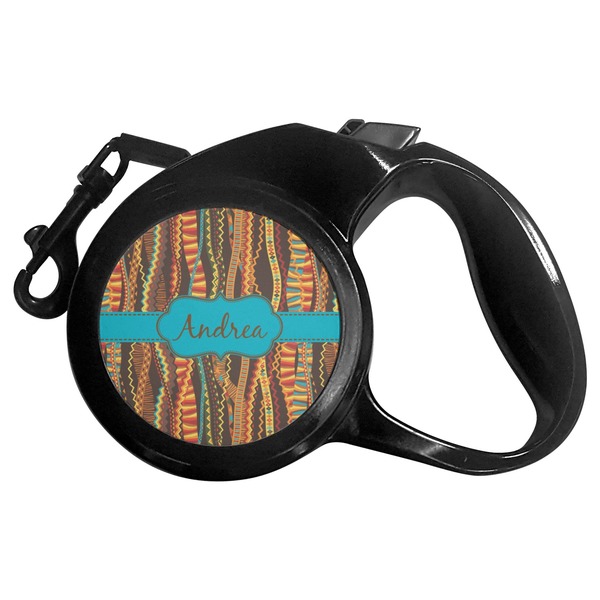 Custom Tribal Ribbons Retractable Dog Leash - Small (Personalized)