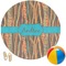 Tribal Ribbons Round Beach Towel (Personalized)