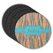 Tribal Ribbons Round Rubber Backed Coasters - Set of 4 (Personalized)