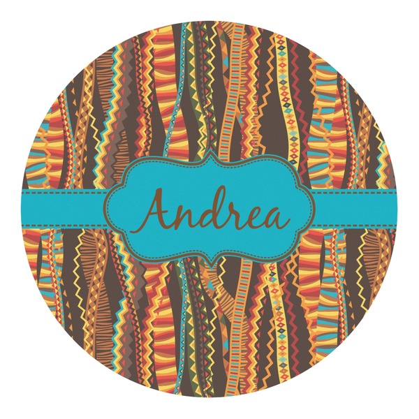 Custom Tribal Ribbons Round Decal (Personalized)
