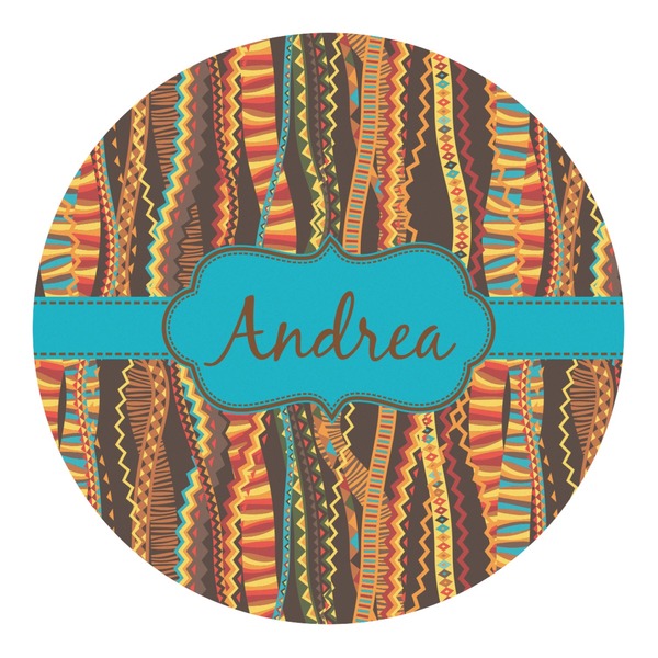 Custom Tribal Ribbons Round Decal - Large (Personalized)
