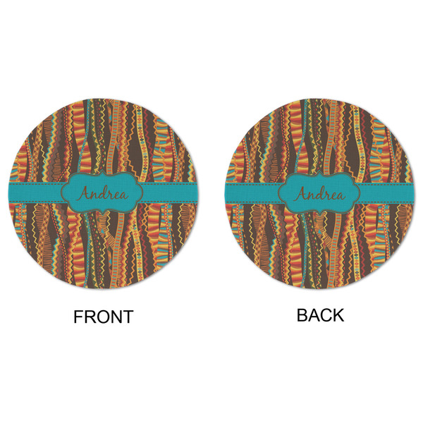 Tribal Ribbons Round Linen Placemats - APPROVAL (double sided)