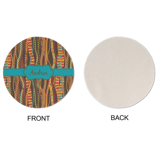 Tribal Ribbons Round Linen Placemats - APPROVAL (single sided)