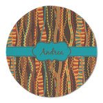 Tribal Ribbons Round Linen Placemat (Personalized)
