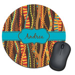 Tribal Ribbons Round Mouse Pad (Personalized)