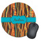 Tribal Ribbons Round Mouse Pad