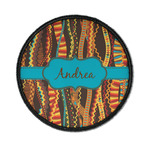 Tribal Ribbons Iron On Round Patch w/ Name or Text