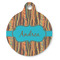 Tribal Ribbons Round Pet ID Tag - Large - Front