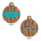 Tribal Ribbons Round Pet Tag - Front & Back