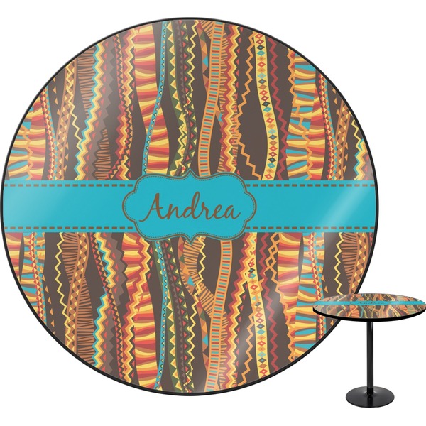 Custom Tribal Ribbons Round Table - 30" (Personalized)