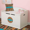 Tribal Ribbons Round Wall Decal on Toy Chest