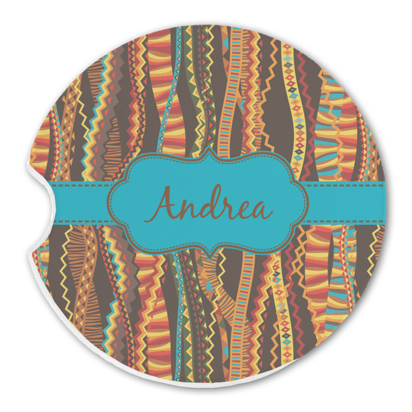 Tribal Ribbons Sandstone Car Coaster - Single