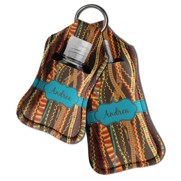 Tribal Ribbons Sanitizer Holder Keychain - Both in Case (PARENT)
