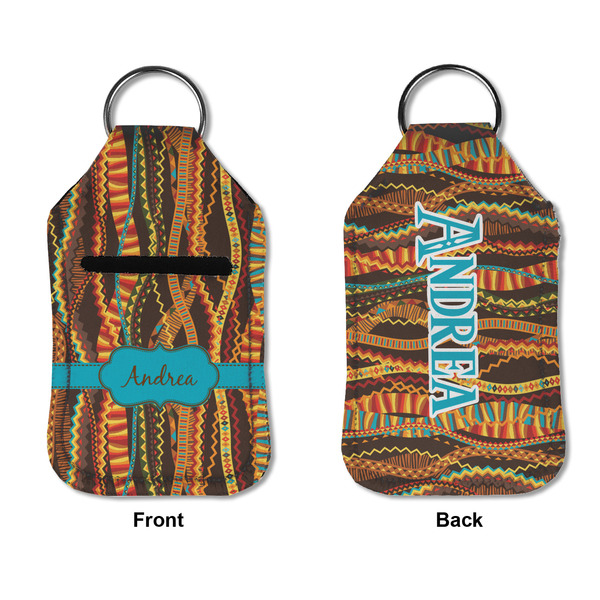 Tribal Ribbons Sanitizer Holder Keychain - Small APPROVAL (Flat)