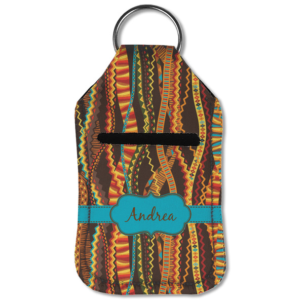 Tribal Ribbons Sanitizer Holder Keychain - Small (Front Flat)