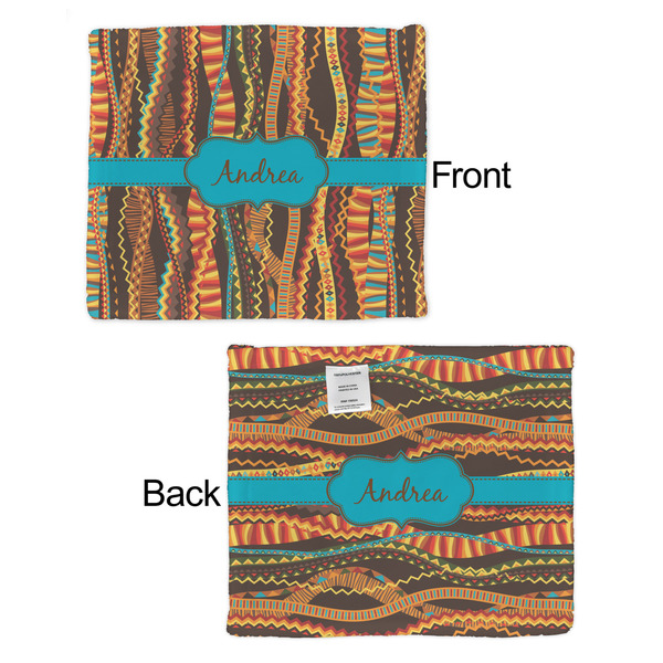 Tribal Ribbons Security Blanket - Front & Back View