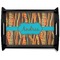 Tribal Ribbons Black Wooden Tray - Large (Personalized)