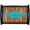 Tribal Ribbons Black Wooden Tray - Small (Personalized)
