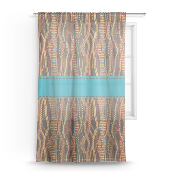 Custom Tribal Ribbons Sheer Curtain - 50"x84"