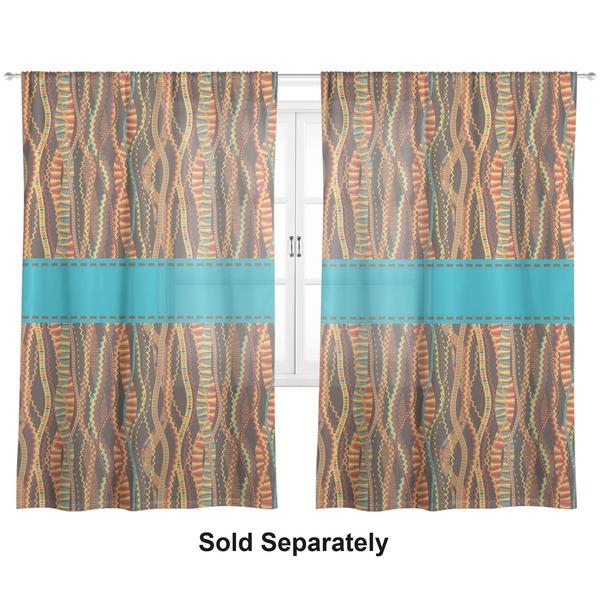 African Ribbons Sheer Curtains