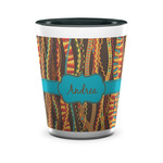 Tribal Ribbons Ceramic Shot Glass - 1.5 oz - Two Tone - Set of 4 (Personalized)