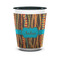Tribal Ribbons Ceramic Shot Glass - 1.5 oz - Two Tone - Set of 4 (Personalized)