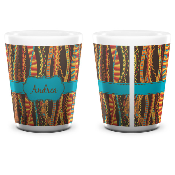 Tribal Ribbons Shot Glass - White - APPROVAL