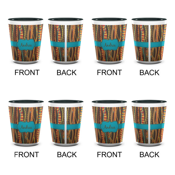 Tribal Ribbons Shot Glassess - Two Tone - Set of 4 - APPROVAL